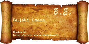 Bujáki Emese névjegykártya